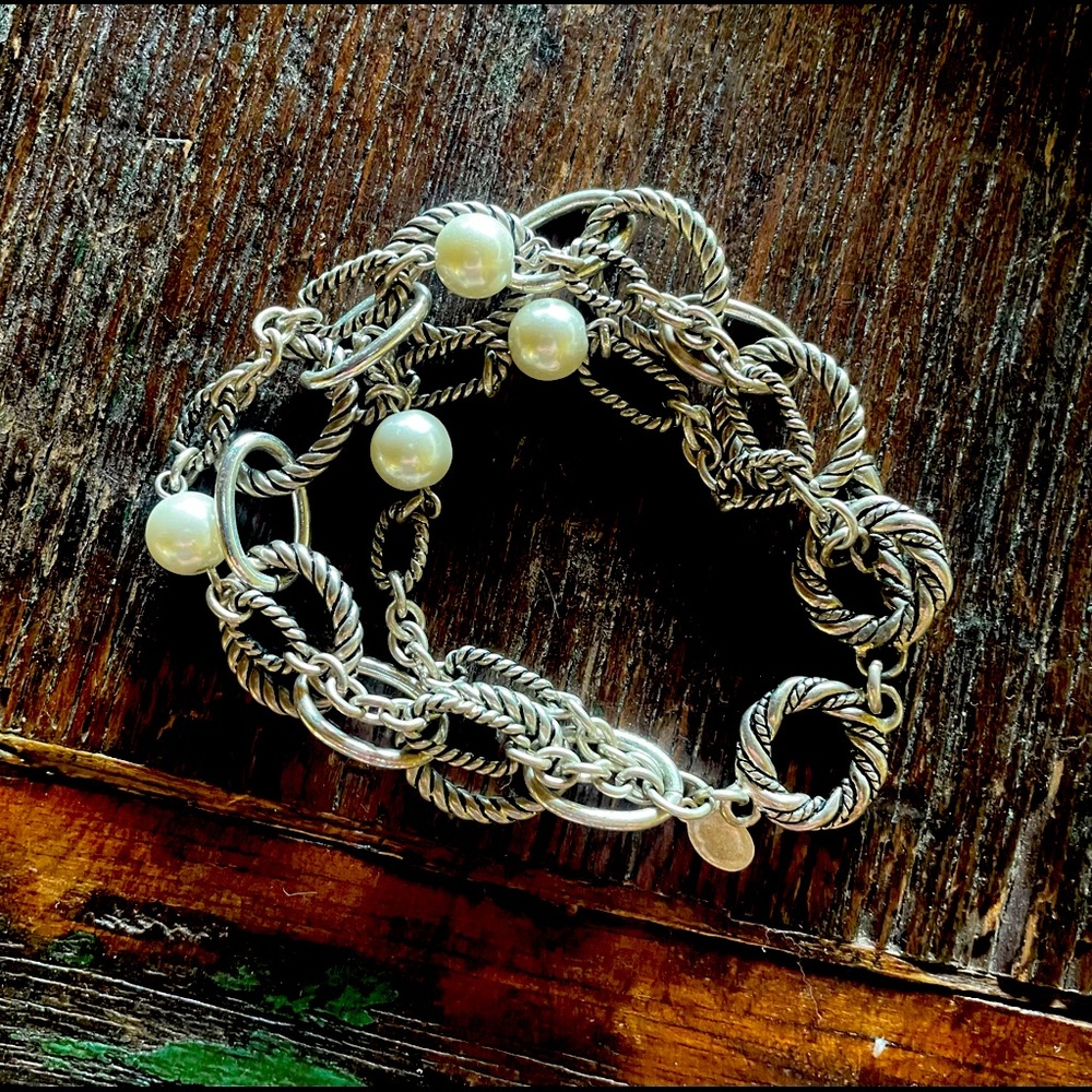 Silver with pearls Silpada brand bracelet